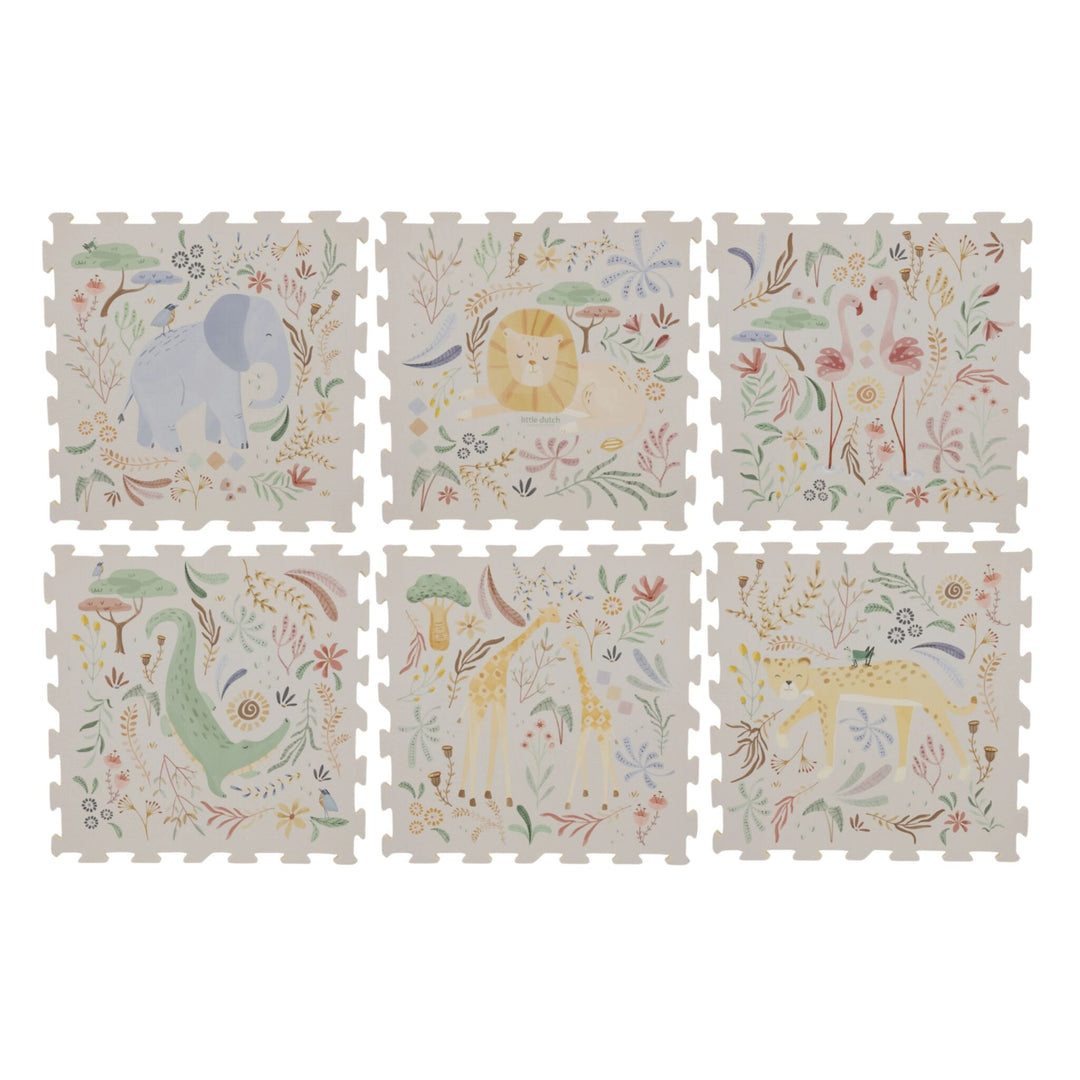 Little Dutch – Foam Play Mat – Safari Friends XL