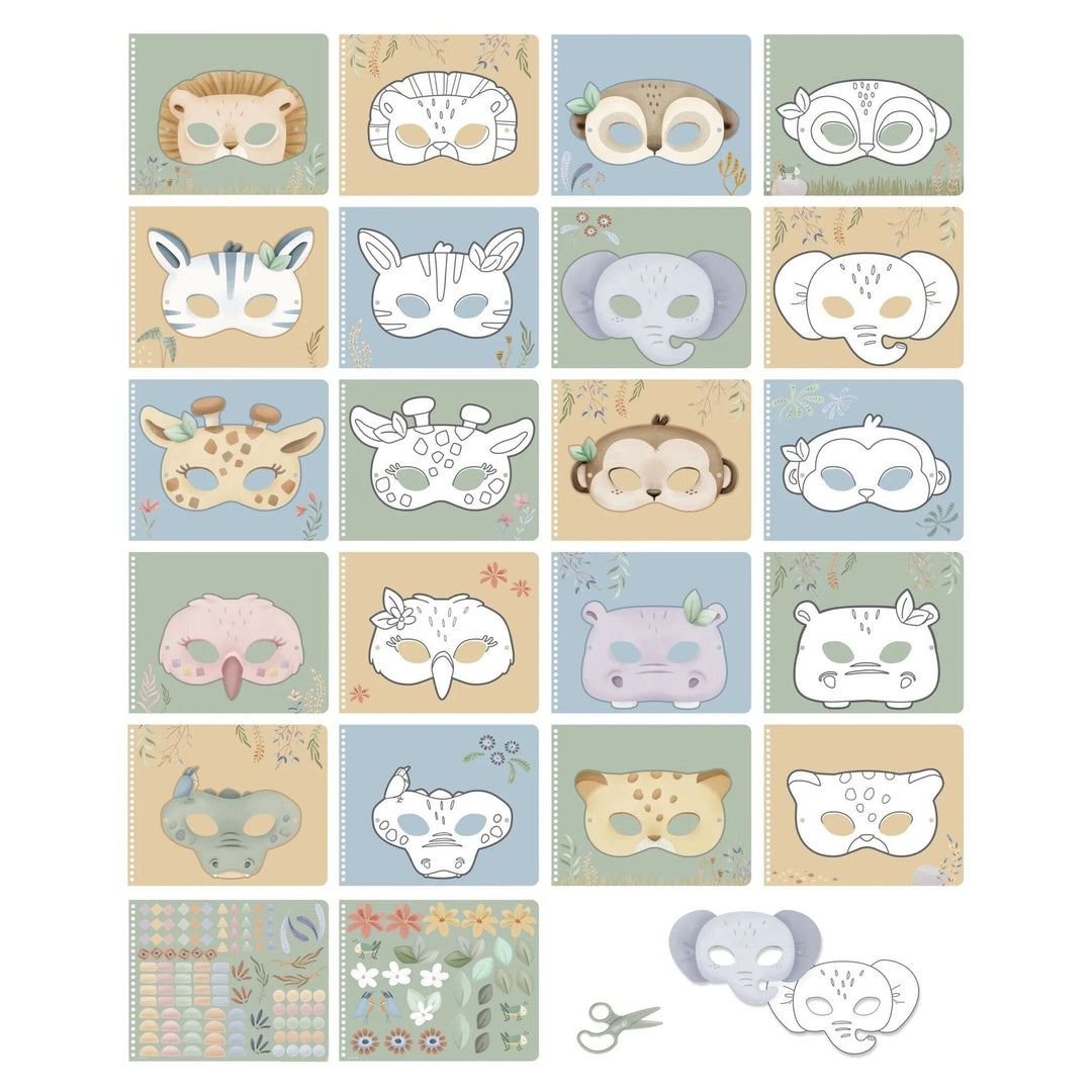 Little Dutch - Making Masks Craft Book - Safari Friends Jim