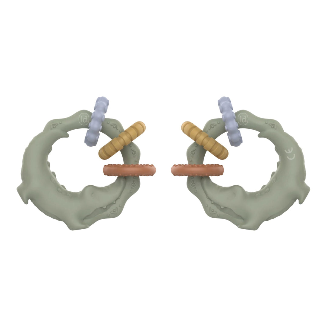 Little Dutch – Crocodile Silicone Teether – Safari Friends