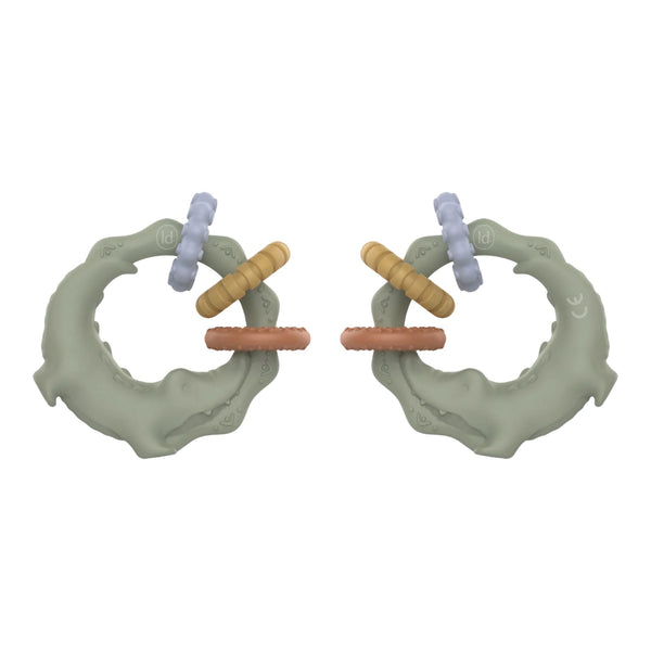Little Dutch – Crocodile Silicone Teether – Safari Friends