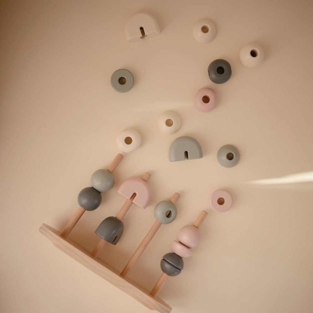 Mushie - Wooden Multi Shape Stacker - Original - Mabel & Fox