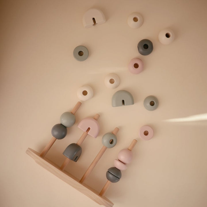 Mushie - Wooden Multi Shape Stacker - Original - Mabel & Fox