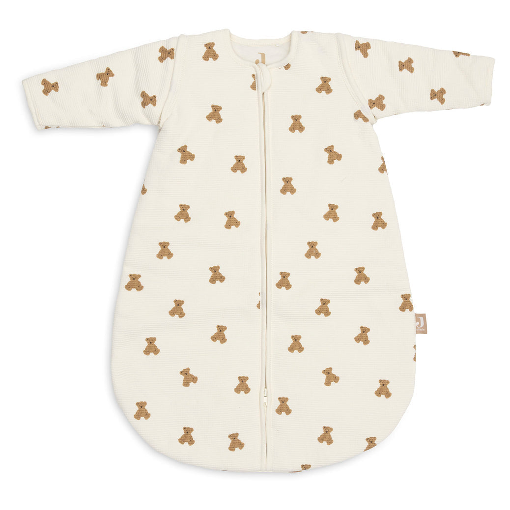 Jollein - Sleeping Bag with Removable Sleeves 60cm - Mini Teddy Bear Little Waffle