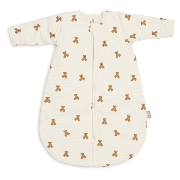 Jollein - Sleeping Bag with Removable Sleeves 60cm - Mini Teddy Bear Little Waffle