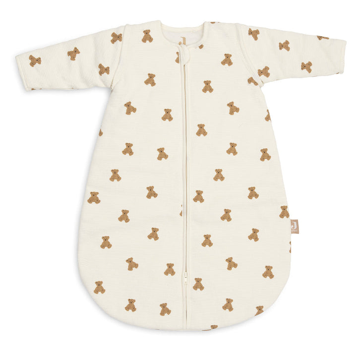 Jollein - Sleeping Bag with Removable Sleeves 60cm - Mini Teddy Bear Little Waffle