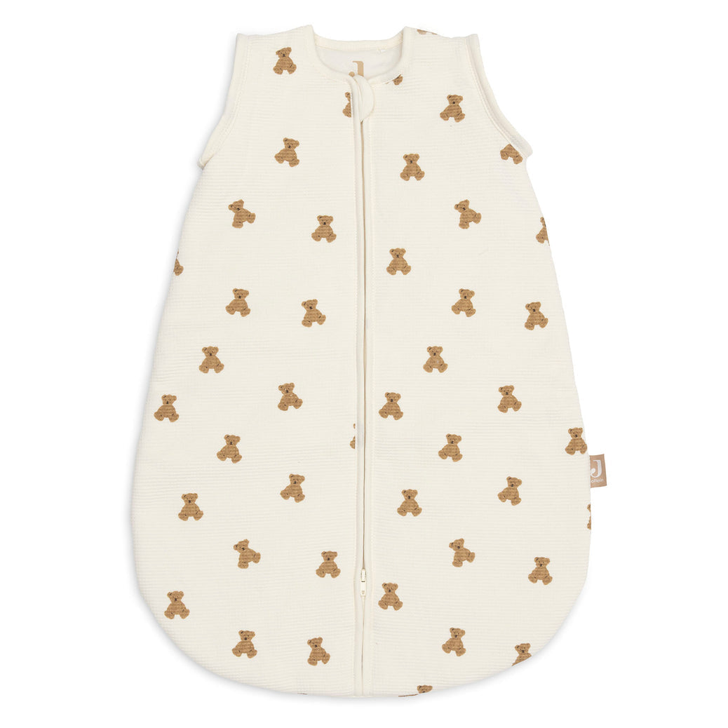 Jollein - Sleeping Bag with Removable Sleeves 60cm - Mini Teddy Bear Little Waffle