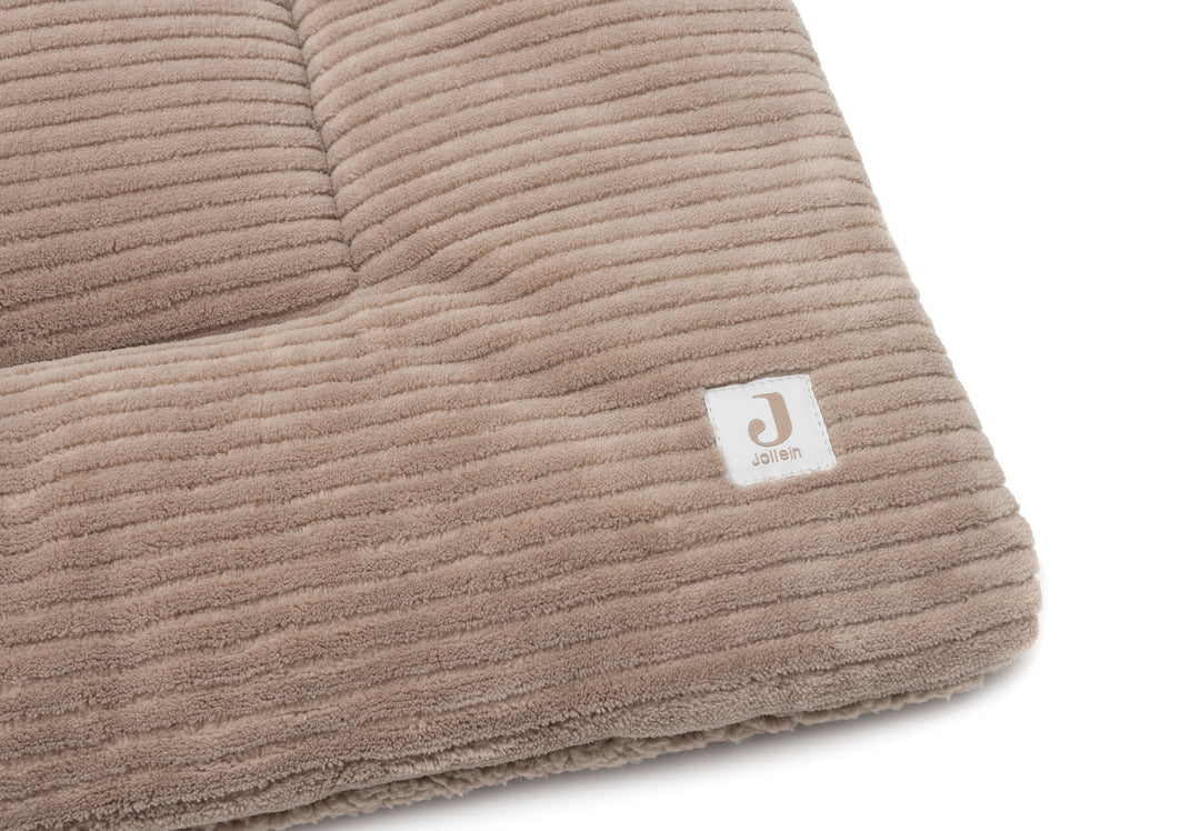 Jollein - Playpen Mat - Cloudy Rib - Milky Coffee - 75x95cm - Mabel & Fox