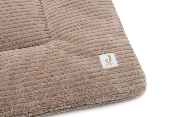 Jollein - Playpen Mat - Cloudy Rib - Milky Coffee - 75x95cm - Mabel & Fox
