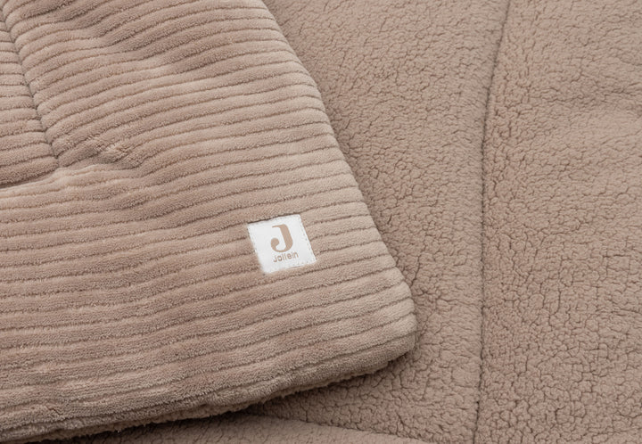 Jollein - Playpen Mat - Cloudy Rib - Milky Coffee - 75x95cm - Mabel & Fox