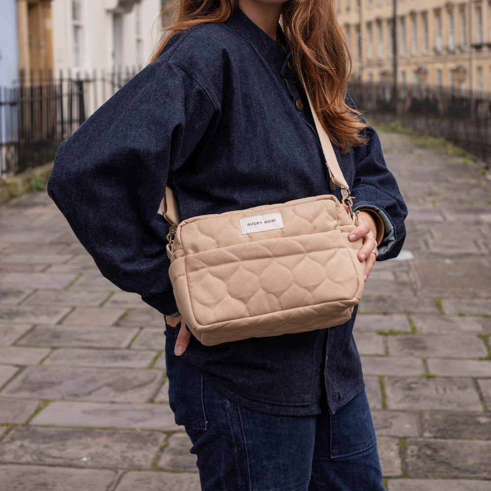 Avery Row - Pram Organiser Bag - Natural - Mabel & Fox
