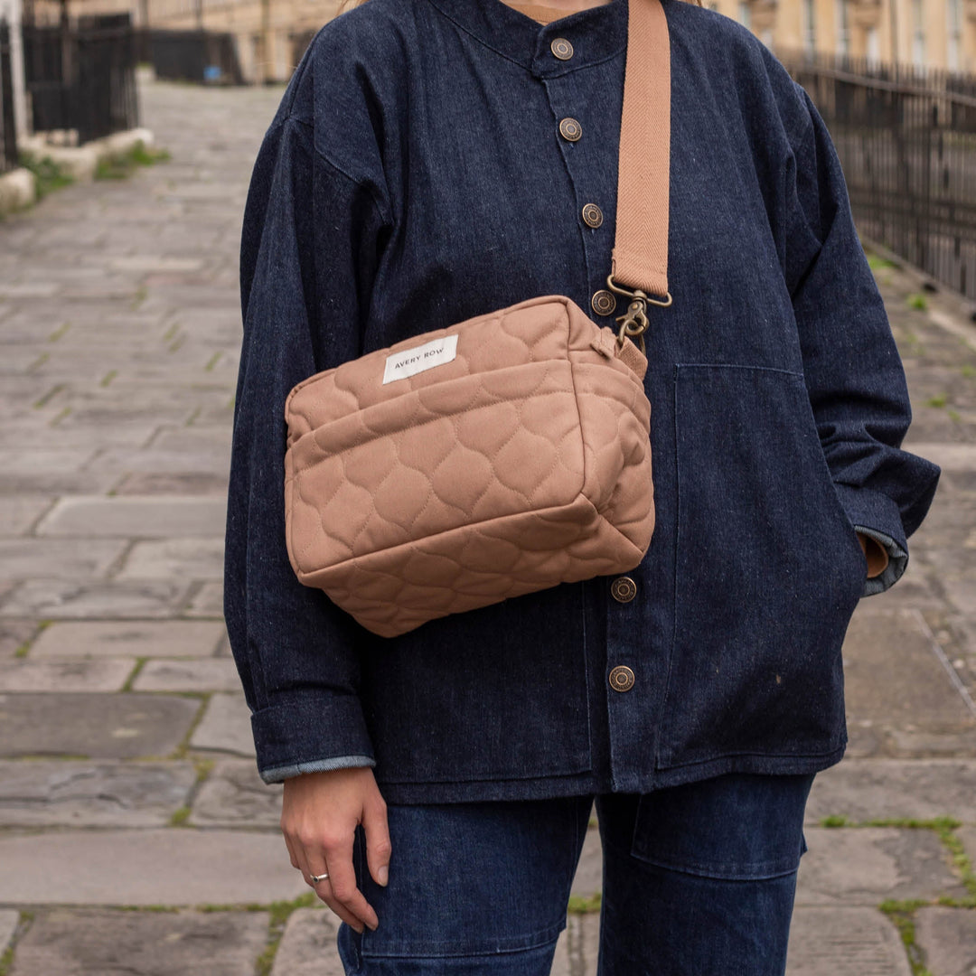 Avery Row - Pram Organiser Bag - Latte - Mabel & Fox