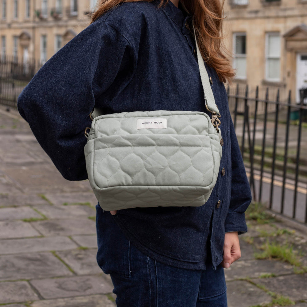 Avery Row - Pram Organiser Bag - Sage - Mabel & Fox