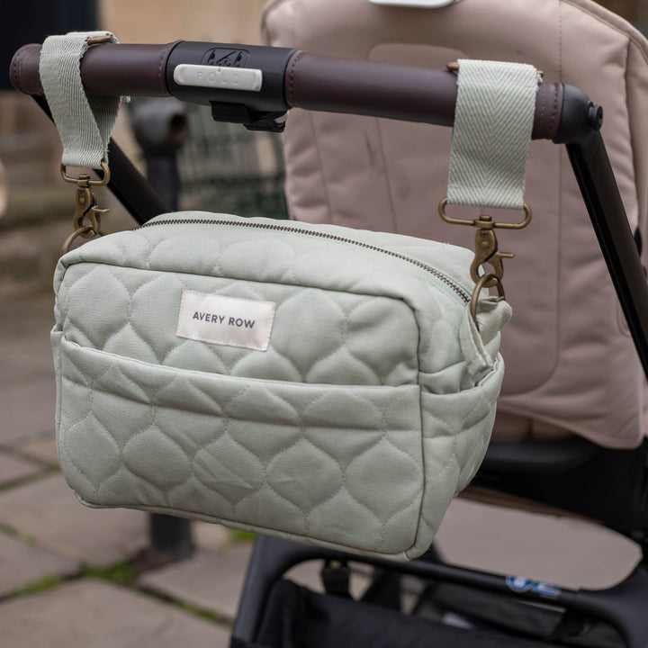 Avery Row - Pram Organiser Bag - Sage - Mabel & Fox