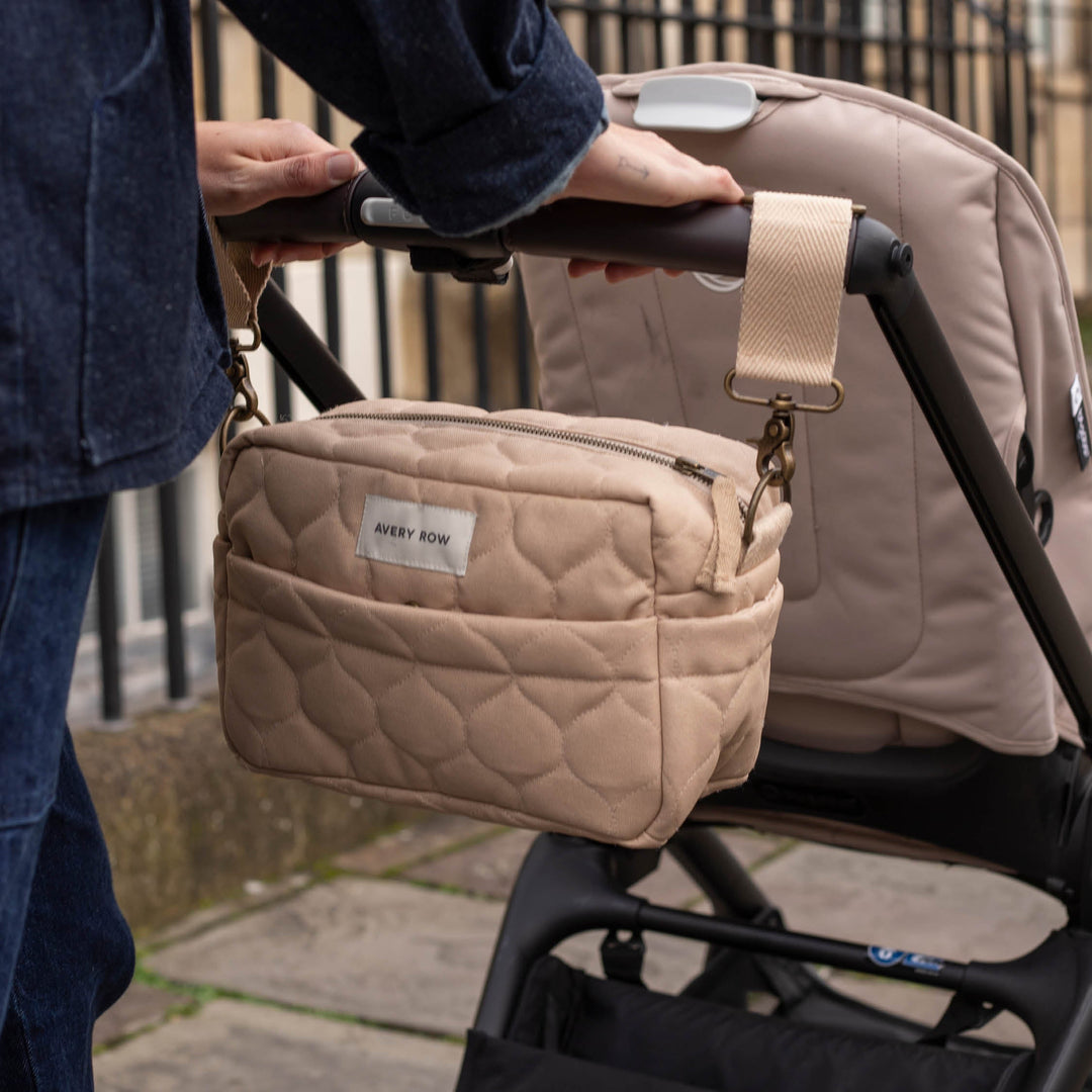 Avery Row - Pram Organiser Bag - Natural - Mabel & Fox