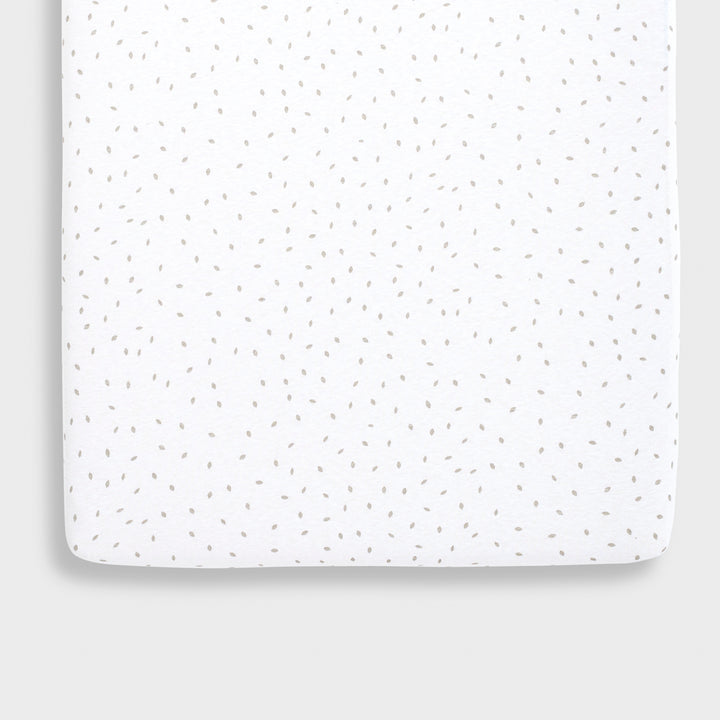 The Little Green Sheep - Crib Linen Sheets - White Rice