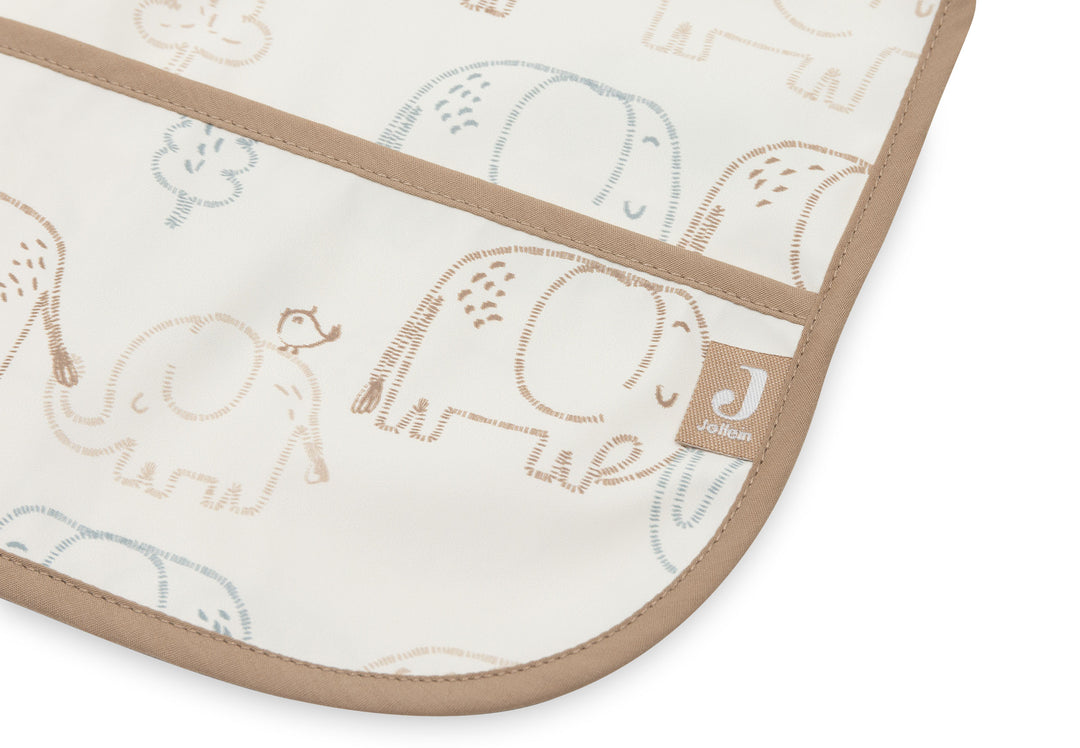 Jollein - Bib Waterproof with Sleeves - Elephant Tales