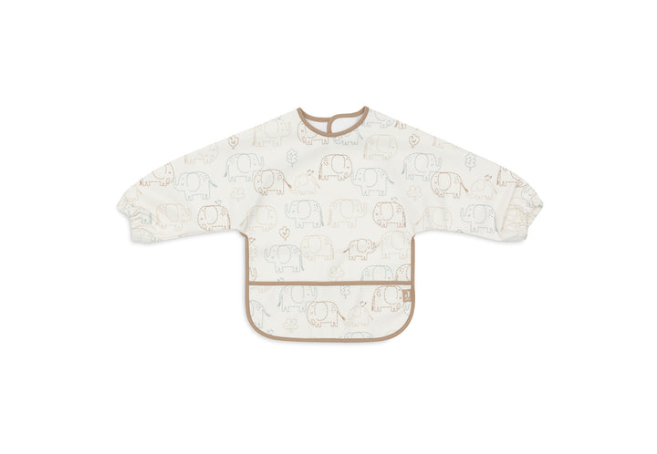 Jollein - Bib Waterproof with Sleeves - Elephant Tales