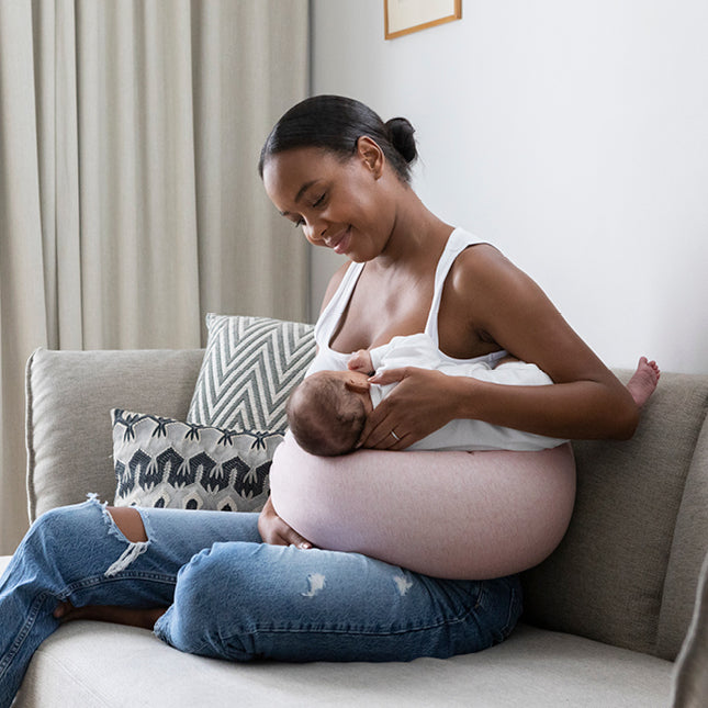 The bbhugme Nursing Pillow in Pink Melange