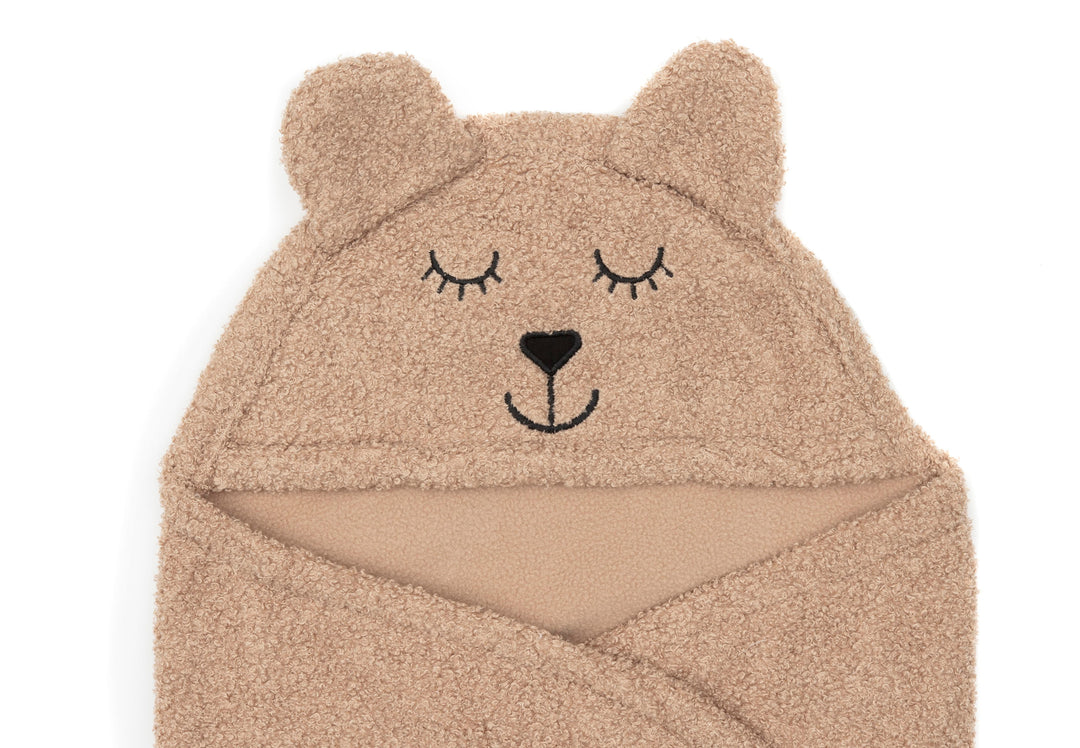 Jollein - Boucle Wrap Blanket Bear - Biscuit