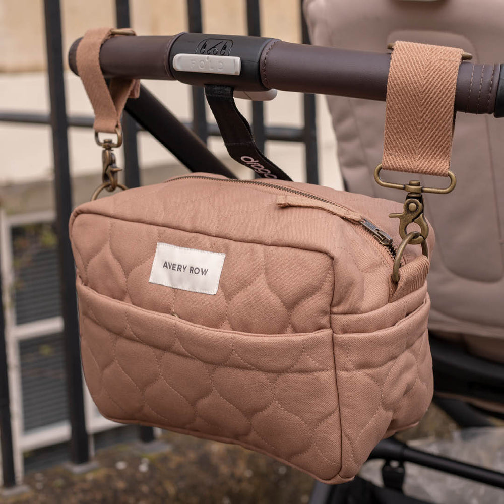 Avery Row - Pram Organiser Bag - Latte - Mabel & Fox