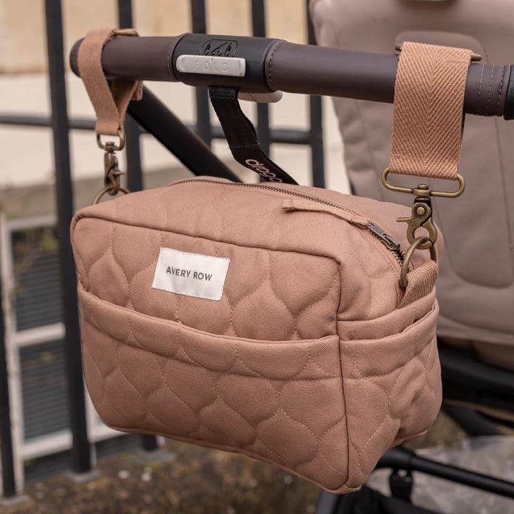 Avery Row - Pram Organiser Bag - Latte - Mabel & Fox