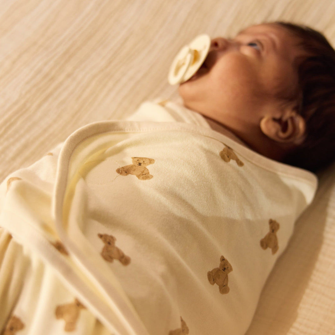 Jollein - Sleeping Bag Wrapper - Mini Teddy Bear (0-3m) - Mabel & Fox