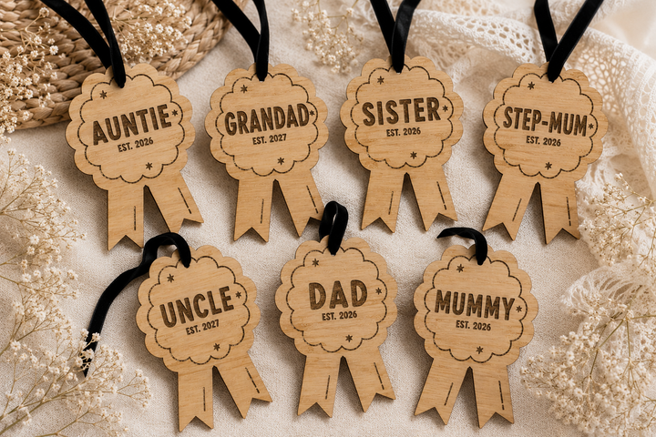 Mabel & Fox - Personalised Wooden Rosette - Est