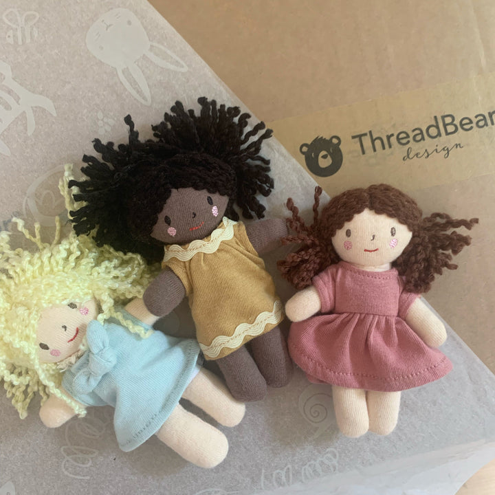 ThreadBare Design - Mini Dolls Gift Set of 3 + Gift Box