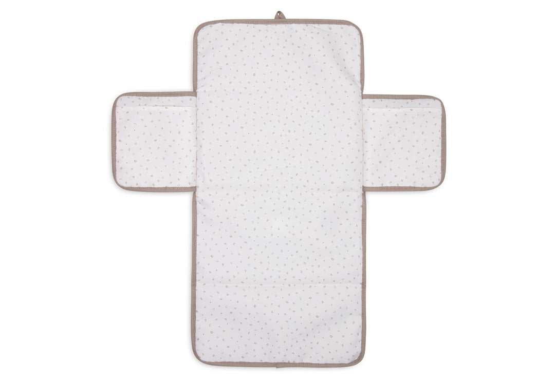 Jollein - Changing Pad With Storage Pockets - Cloudy Rib - Milky Coffee - Mabel & Fox