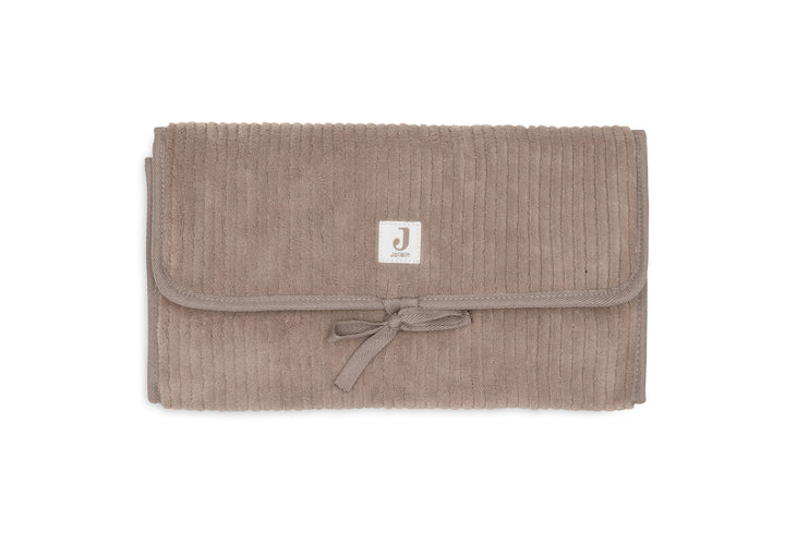 Jollein - Changing Pad With Storage Pockets - Cloudy Rib - Milky Coffee - Mabel & Fox