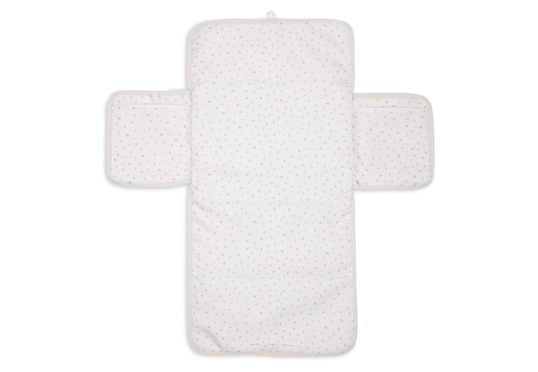 Jollein - Changing Pad With Storage Pockets - Cloudy Rib - Oatmeal - Mabel & Fox