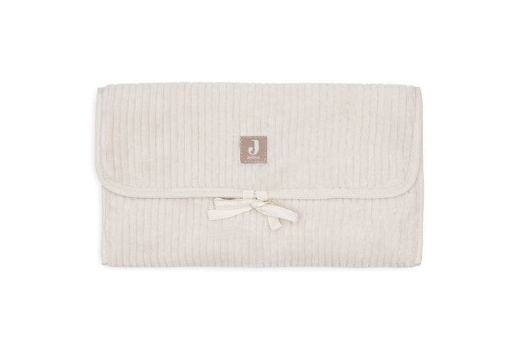 Jollein - Changing Pad With Storage Pockets - Cloudy Rib - Oatmeal - Mabel & Fox