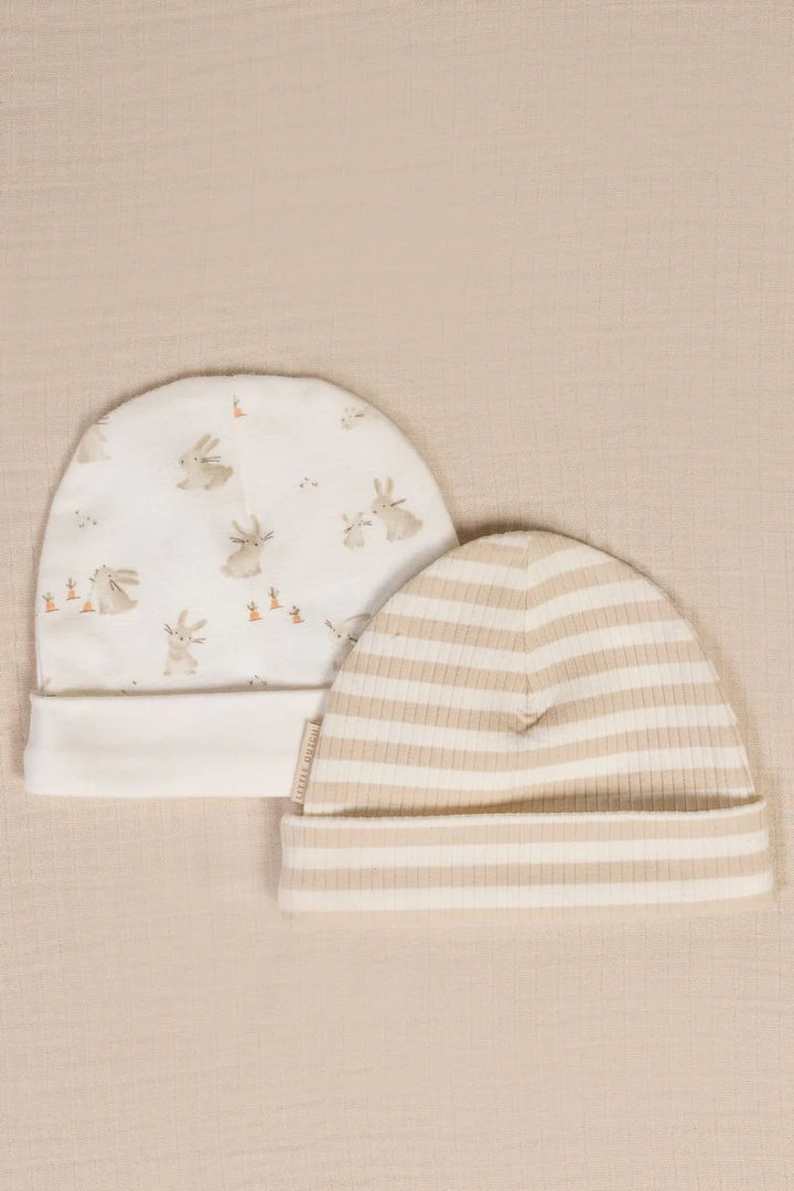 Little Dutch - Baby Cap - Stripe Sand / White