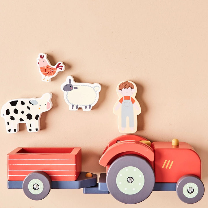 Just Bee Kids - Wooden Tractor & Trailer Toy
