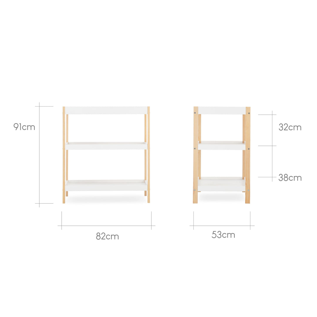 CuddleCo - Nola Changing Table - White & Natural