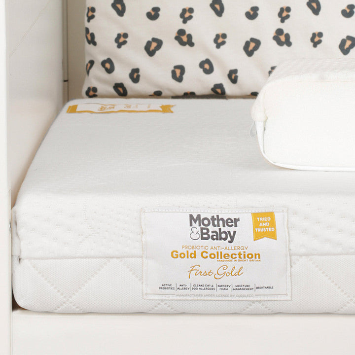 CuddleCo - Mother&Baby First Gold Anti-Allergy Foam Mattress - (120 x 60cm / 140 x 70cm) - Mabel & Fox