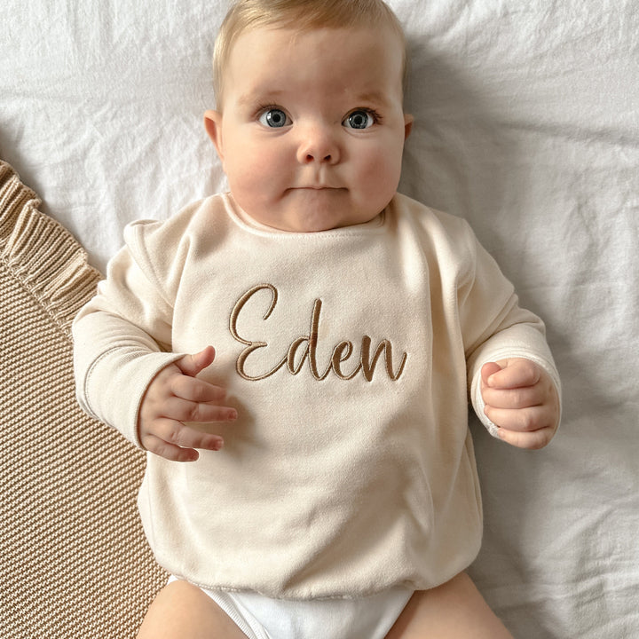 Mabel & Fox - Personalised Name Jumper - Oat - Mabel & Fox