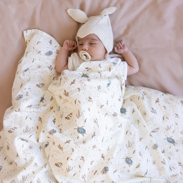 Cam Cam Copenhagen - Jersey Swaddle - Sea Garden - Mabel & Fox