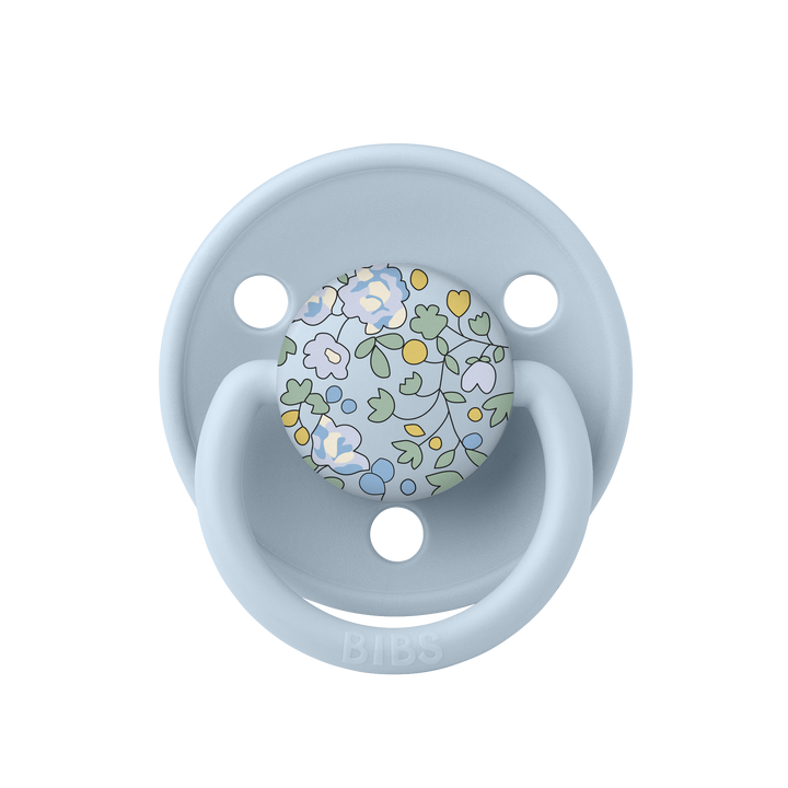 Bibs x Liberty - De lux Pacifier - Round Nipple - Ivory / Baby Blue