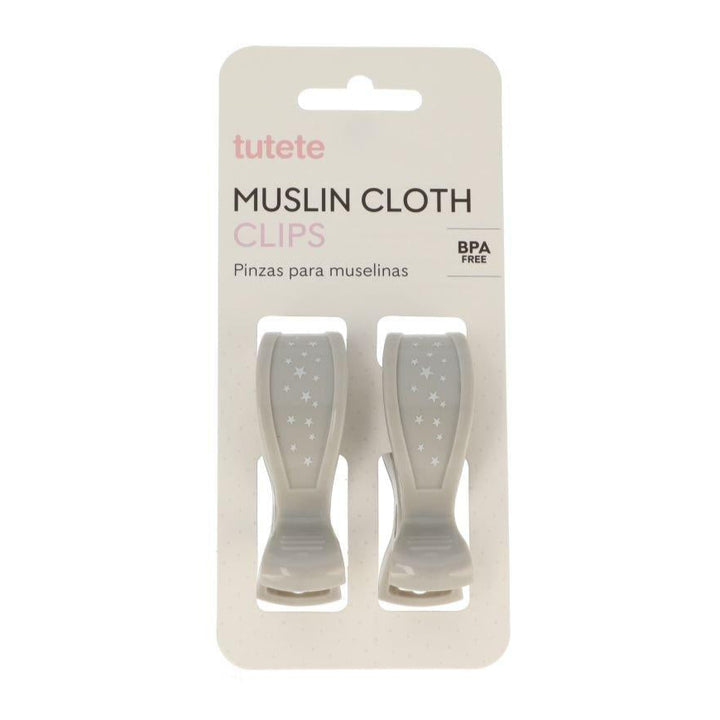 Tutete - Muslin Clips - Grey (2 Pack)