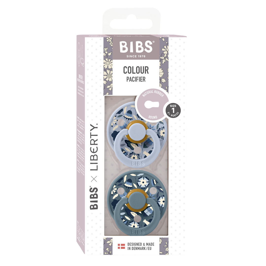 Bibs x Liberty - Colour Pacifier - Bobo - Dusty Blue Mix - Mabel & Fox