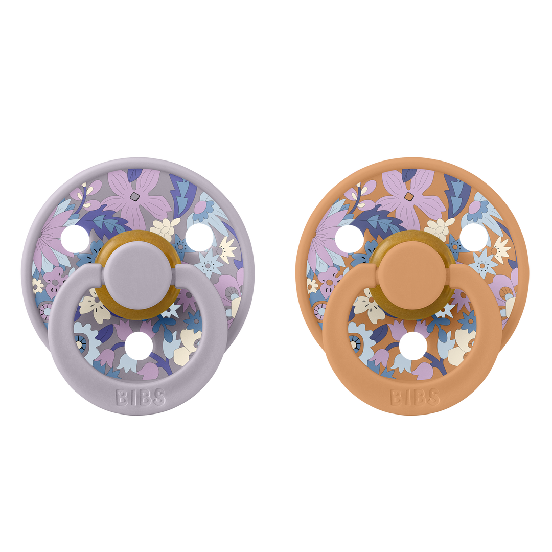 Bibs x Liberty - Colour Pacifier - June Blossom - Pumpkin Mix - Mabel & Fox