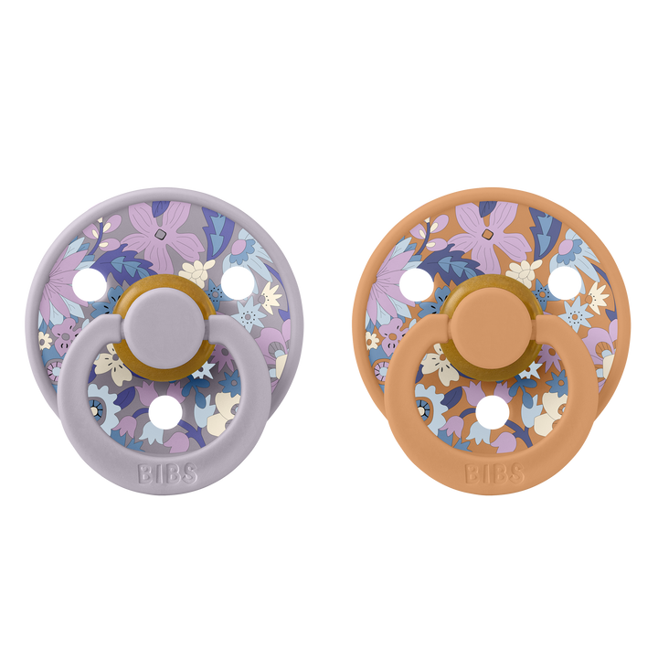 Bibs x Liberty - Colour Pacifier - June Blossom - Pumpkin Mix - Mabel & Fox