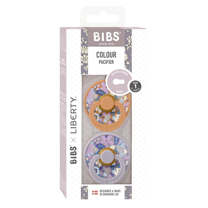 Bibs x Liberty - Colour Pacifier - June Blossom - Pumpkin Mix - Mabel & Fox