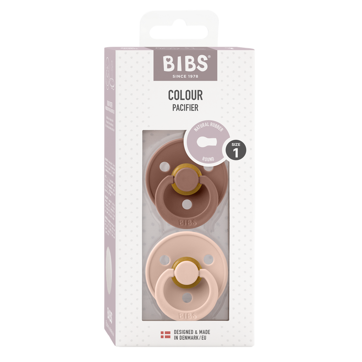 Bibs - Colour Pacifier - Round Nipple - Blush / Woodchuck