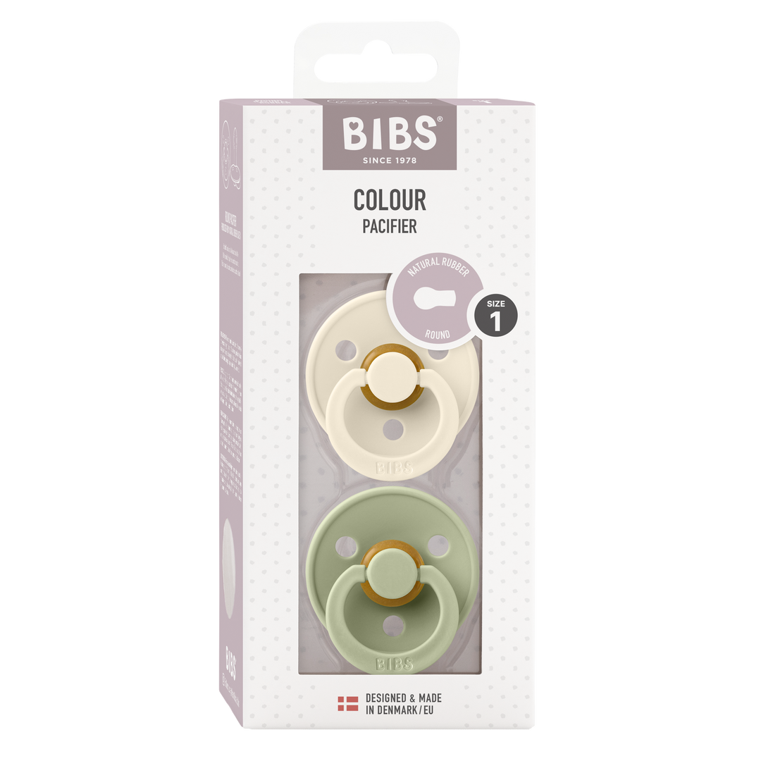 Bibs - Colour Pacifier - Ivory / Sage