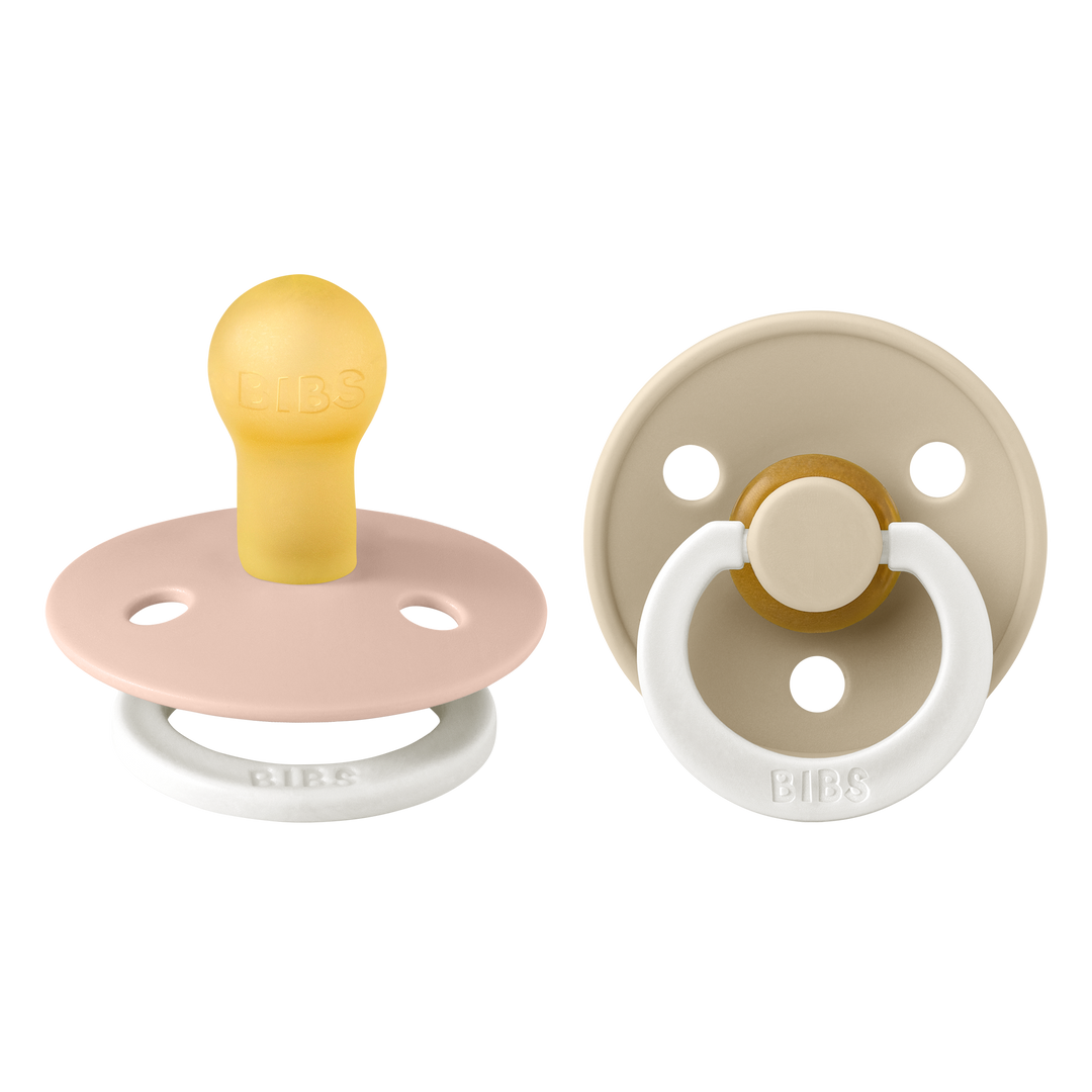 Bibs Glow Colour Pacifier Round Nipple Blush Vanilla