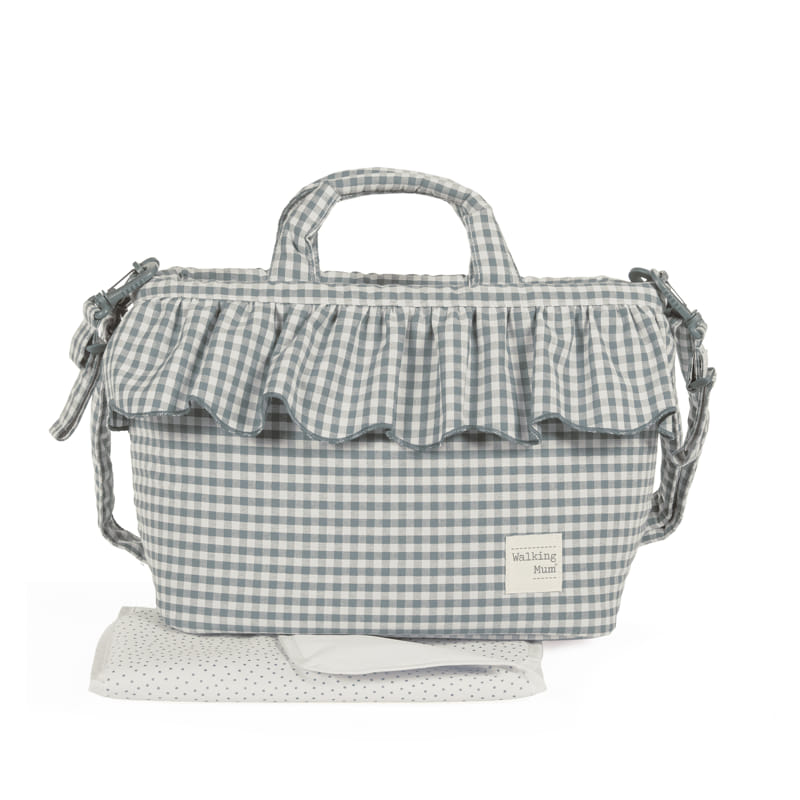 Walking Mum - Changing Bag - Praliné Vichy Matcha - Mabel & Fox