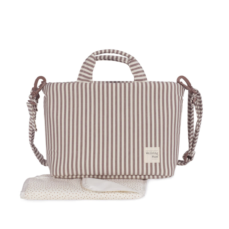 Walking Mum - Changing Bag - Praliné Stripes Moka