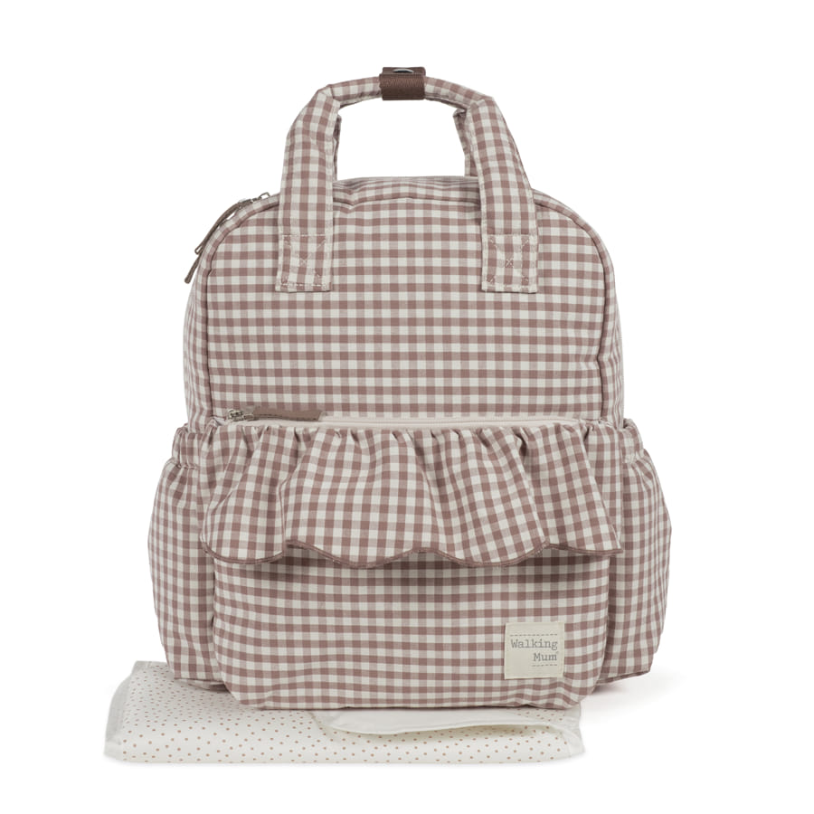 Walking Mum – Rucksack – Praliné Vichy Moka - Mabel & Fox